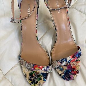 Express High Heeled Sandal Multi-color Size 8